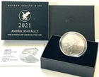 2021-W American Silver Eagle, 1 oz Uncirculated OGP COA, #21EGN, FREE SHIPPING!