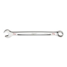 Milwaukee Tool 7/16" SAE Combination Wrench, 12-Point, Steel, Chrome, Ergonomic,