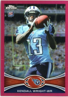 2012 Topps Chrome Kendall Wright RC 365/399 Pink Border #212 Tennessee Titans