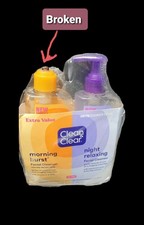 Clean Clear Morning Burst and Night Relaxing Facial Cleanser 16 Fl Oz 2-Pack