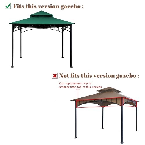 Ersatzdach für Target Madaga Pavillon Modell L-GZ136PST Forest Green - Bild 6 von 8