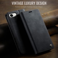 Flip RFID Card Holder Wallet Leather Case For iPhone 17 Pro Max/17 Air/16E/15/14