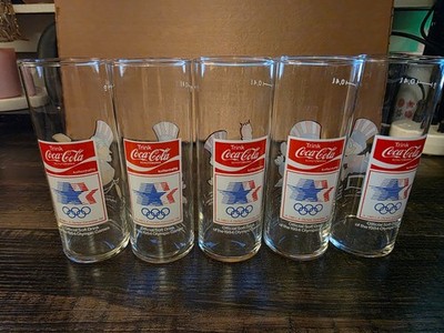 Sam The Olympic Eagle 1980 LA Olympic Committee. Set Of 5 Glasses.