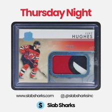 2023 UPPER DECK THE CUP #RGLH-V1 LUKE HUGHES ROOKIE RINK GALLERY PATCH RC /35