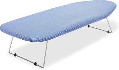 Whitmor Tabletop Ironing Board Scorch Resistant Cover Blue Portable Compact