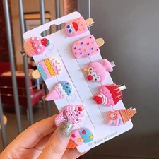 10Pcs Kids Cartoon Snap Baby Pin Hair Clips Lovely Hairpin Girls Children Gift