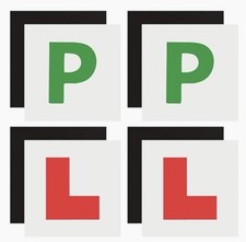 2 Pack Magnetic L & P Plates | 2 Red ‘L’ or 2 Green ‘P’ Signs for Learner