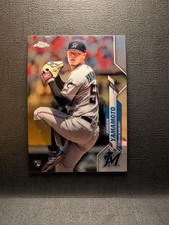2020 Topps Chrome #82 Jordan Yamamoto RC Rookie Card Miami Marlins. rookie card picture