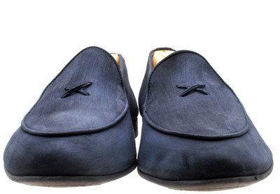 Men's Del Toro Milano Navy Suede Belgian Loafers Size 14 UK, 15 USA