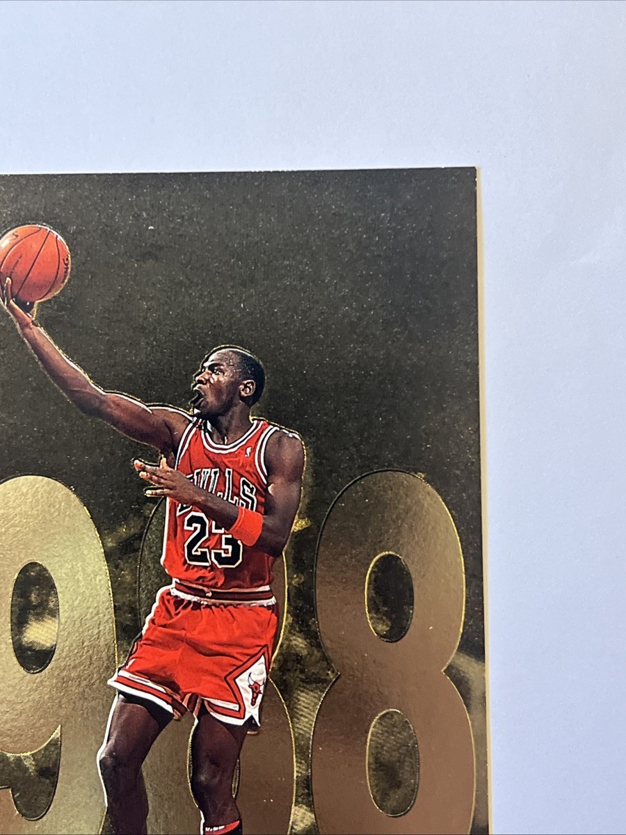 MICHAEL JORDAN 1998 Upper Deck 3.5x5 Gold Foil Facsimile Auto Card