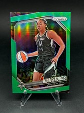 2025 Panini Prizm WNBA #58 Kiah Stokes Green Prizm - Las Vegas Aces