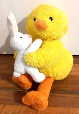 Mothercare Green Label Küken Ente hält Hase weich Baby Plüsch Ostern Spielzeug selten