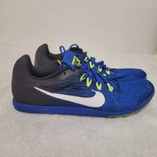 Nike Zoom Rival Distsnce Track Field Cleats Blue-Green Mens 9 w/Spike Kit NEW