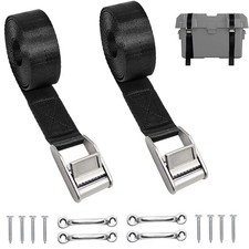 Battery Tie Down Straps for Boats,Stainless Steel 78 inches x 1 inch, black