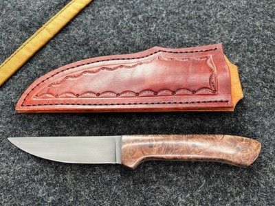 McAlevy Bird & Trout Maple Burl Acid Etched CPM 154 61 HRC (Custom)