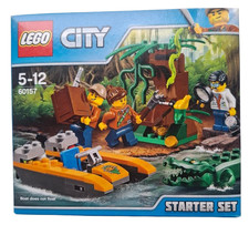 LEGO City 60157 Dschungel Starter Set Boot Krokodil Jungle Expedition