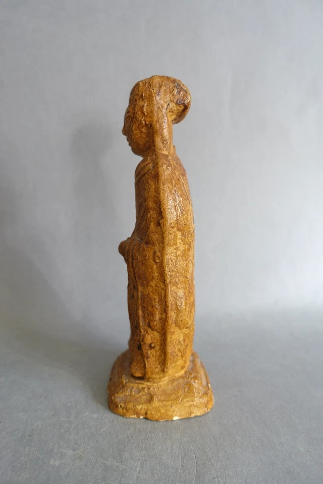 Figurine chinoise ancienne en terre cuite marquée au dos - Photo 3/4