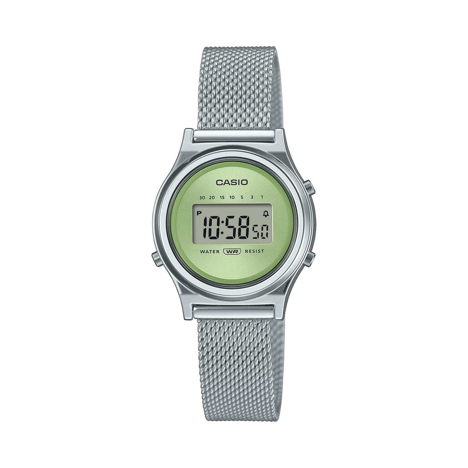 Womens Wristwatch CASIO LA-700WEM-3AEF Stainless Steel Mesh Green Vintage