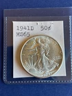 1941 D walking liberty half dollar 90% silver SUPER HIGH GRADE original luster