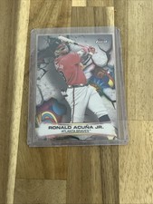2024 Topps Finest - Rare Ronald Acuña Jr. smashing through the SSP S-5