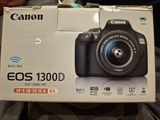 Canon EOS 1300D 18.0MP Digital SLR Camera - Black (Kit w/ EF-S IS III 18-55mm)