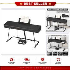 88-Key Digital Piano Keyboard Dust Cover Waterproof Black BENVOL