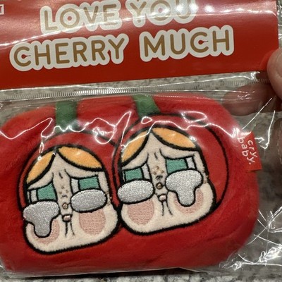 Popmart CRYBABY crying for LOVE YOU CHERRY MUCH - zippered plush key chain NEW