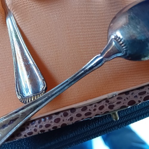 Set 12 cucchiaini da caffè in argento 800/1000 in astuccio originale - Foto 3 di 3