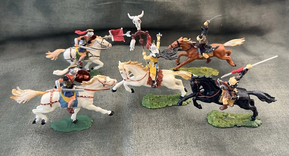 9 romanos e mongóis, elastolina, 40mm - Imagem 2 de 3