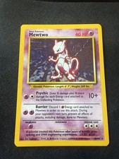 Mewtwo 010/102 Set Base Holo Rara Carta Pokemon TCG PSA NM
