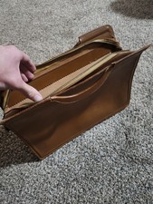 Vintage Brown Briefcase Made With Real Leather.