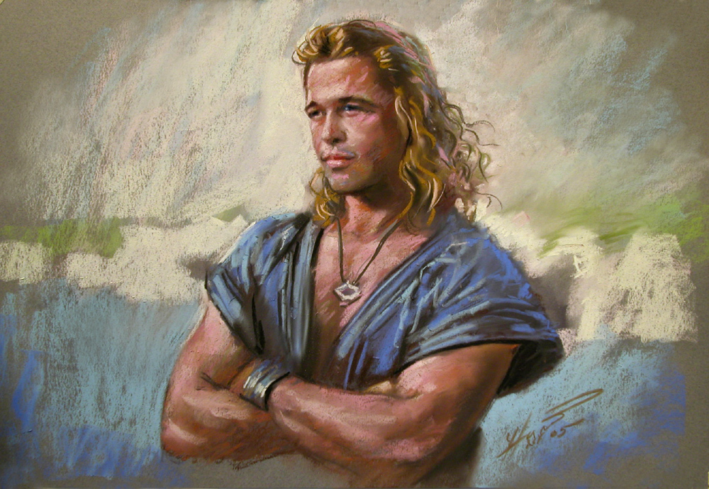 Brad Pitt, Troy, art print on archive paper by Star | eBay