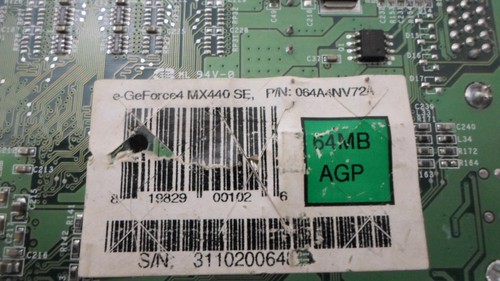 NVidia SP7100 Rev: K2 GeForce4 MX440 SE 064A4NV72A64MB AGP VGA Video Card - Picture 6 of 6