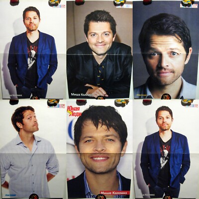 Misha Collins Supernatural set of 5 magazine posters A3 16x11