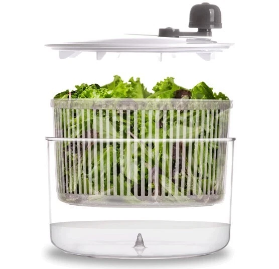 Salad Spinner-2.75 Qt, Small Manual Lettuce Spinner with Salad Bowl for Serving