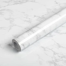 Marble Contact Paper Countertops White Gray Faux Marble Wallpaper Peel Stick