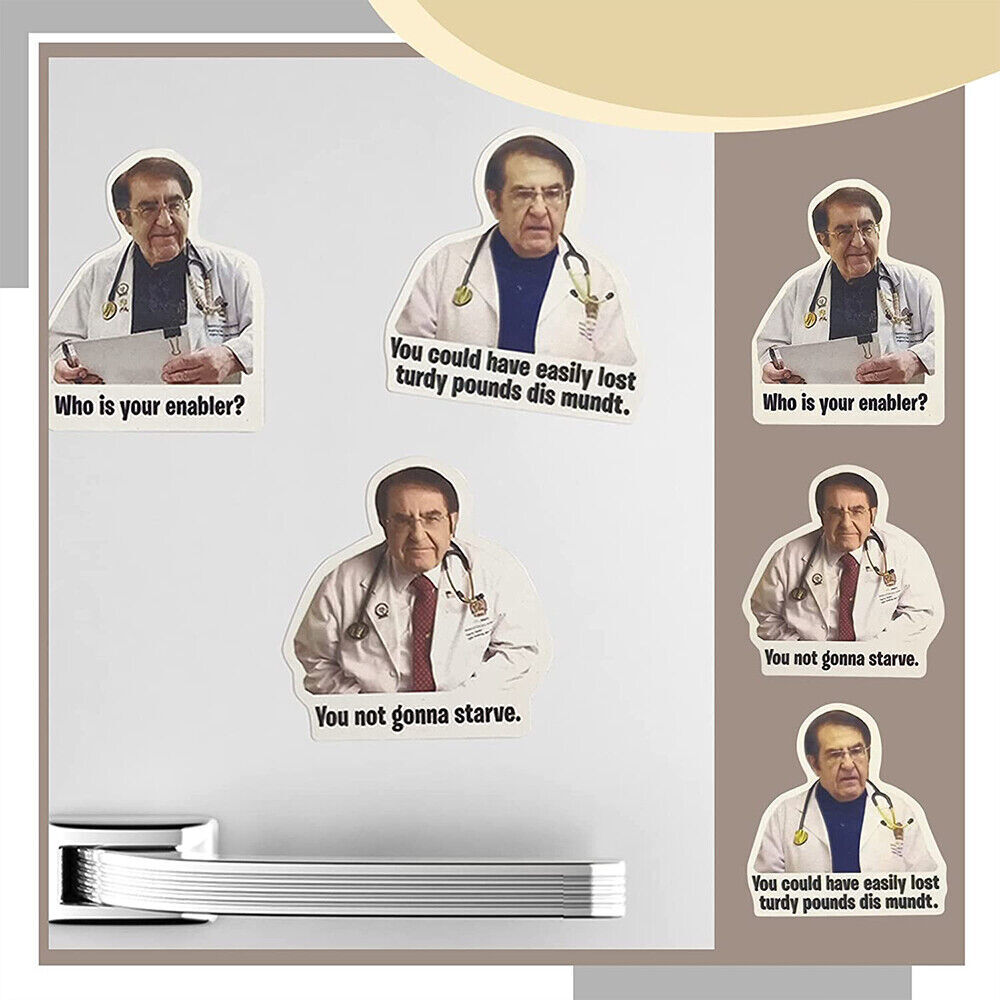 3PCS Funny Dr Now Refrigerator Weight Loss Fridge Decorative