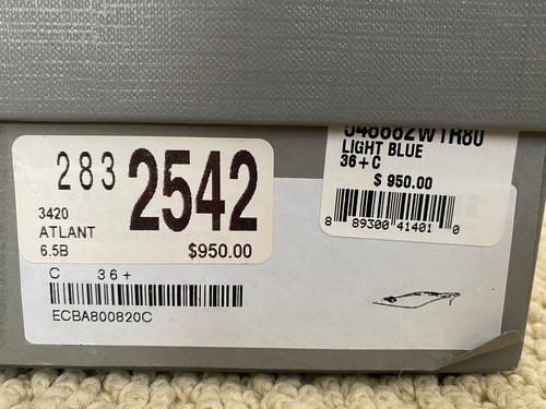 NIB Balenciaga BB Logo Knife Blue Denim Pointed Toe Mule Pumps Sz 36.5 6.5 $950 - Picture 3 of 12