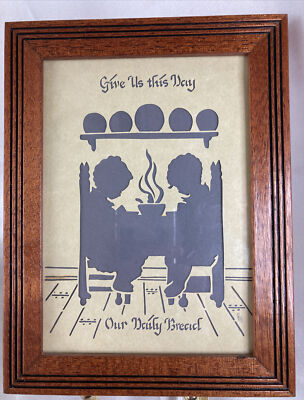 Give Us This Day Our Daily Bread Picture Designed With Scissors Blk Silhouettes