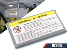 GRAU Sonnenblende Sonnenschutz Spiegel Kappe Abdeckung für MERCEDES W203 S203 C