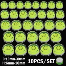 10PCS/Set Precision Round Bubble Level Mini Spirit Level DIY Measuring Tool Kit