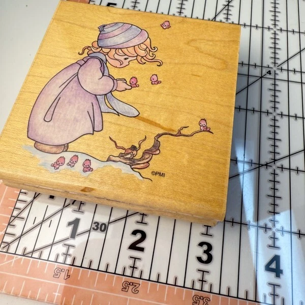 冬天的歌~雪鸟~珍贵时刻橡皮图章~3"X 3"~Stampendous UQ006 — 第 3/4 张图片