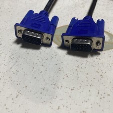 4FT 15 PIN BLUE VGA Cord Monitor M/M Male To Male Cable CORD FOR PC TV