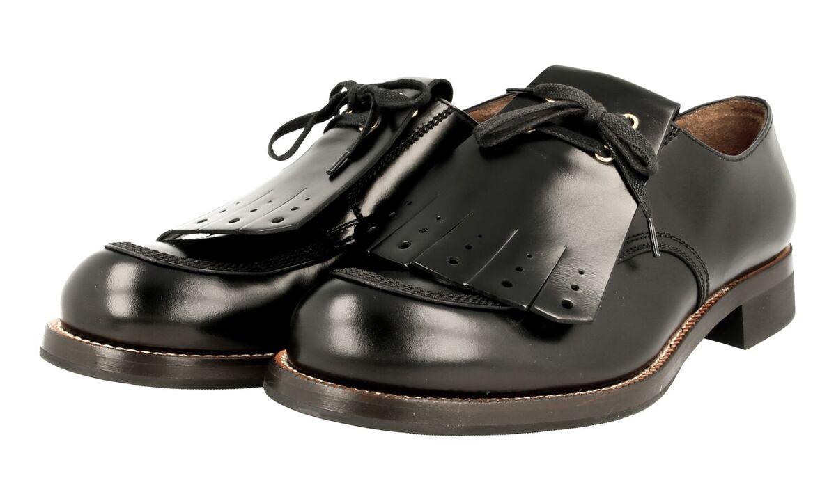 PRADA Runway Kiltie Fringe Dress Shoes - 2EG192 - Black PRADA Runway Kiltie Fringe Dress Shoes - 2EG192 - Black