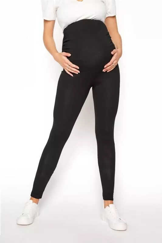 Long Tall Sally LTS Tall Maternity Black Jersey Leggings Trouser