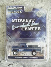 GREENLIGHT EXCLUSIVE MIDWEST FWD CENTER 1974 FORD 250 W/CAMPER SHELL SERIEL 2021