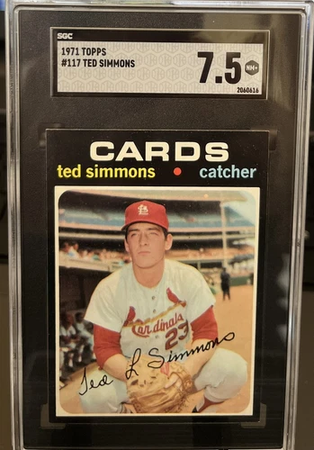 1971 Topps Ted Simmons RC #117 SGC 7.5 NM+ St. Louis Cardinals HOF BEAUTY ROOKIE
