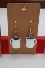 Coffee Mug Earrings Unique Coffee Lover Jewelry Fun Cute Gift Idea Lightweight 