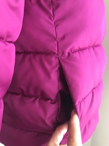 Long Sleeve Puffer Jacket Coat Pink Child size Large 10-12 Lightweight w/pockets - Picture 5 of 16