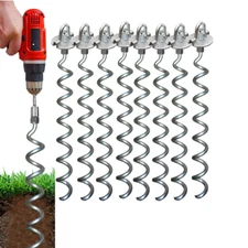 Ingeniuso Powerful 18" Spiral Anchor - Pack of 8 | Secure Your Outdoor Gear